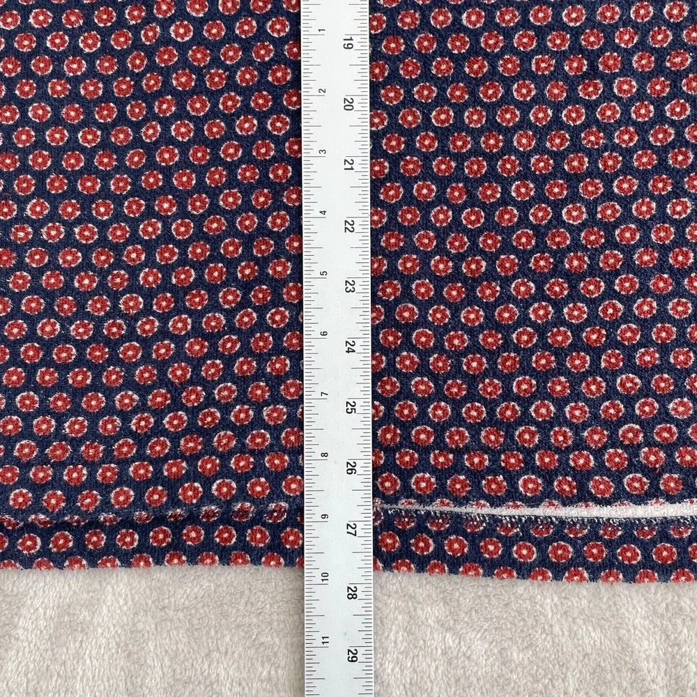 J.Crew Terry Polo Shirt Men‎ Medium Geometric Floral AOP Short Sleve Pocket NWOT